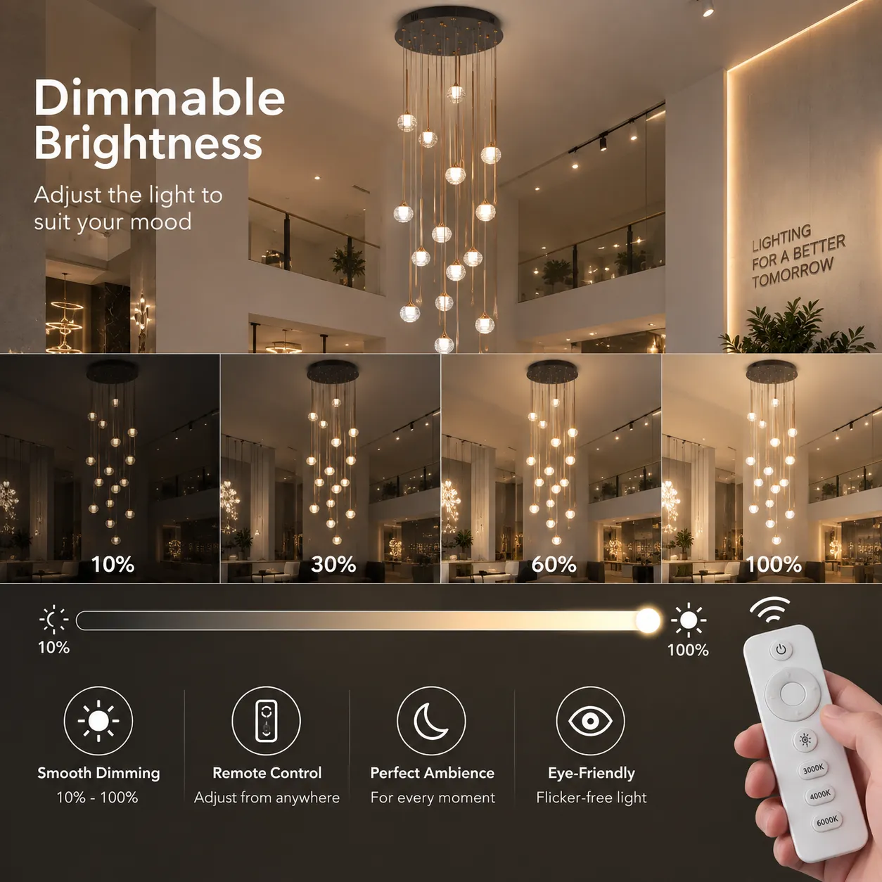 Alessandro Design Gondar lustra LED 100W aurie 60cm