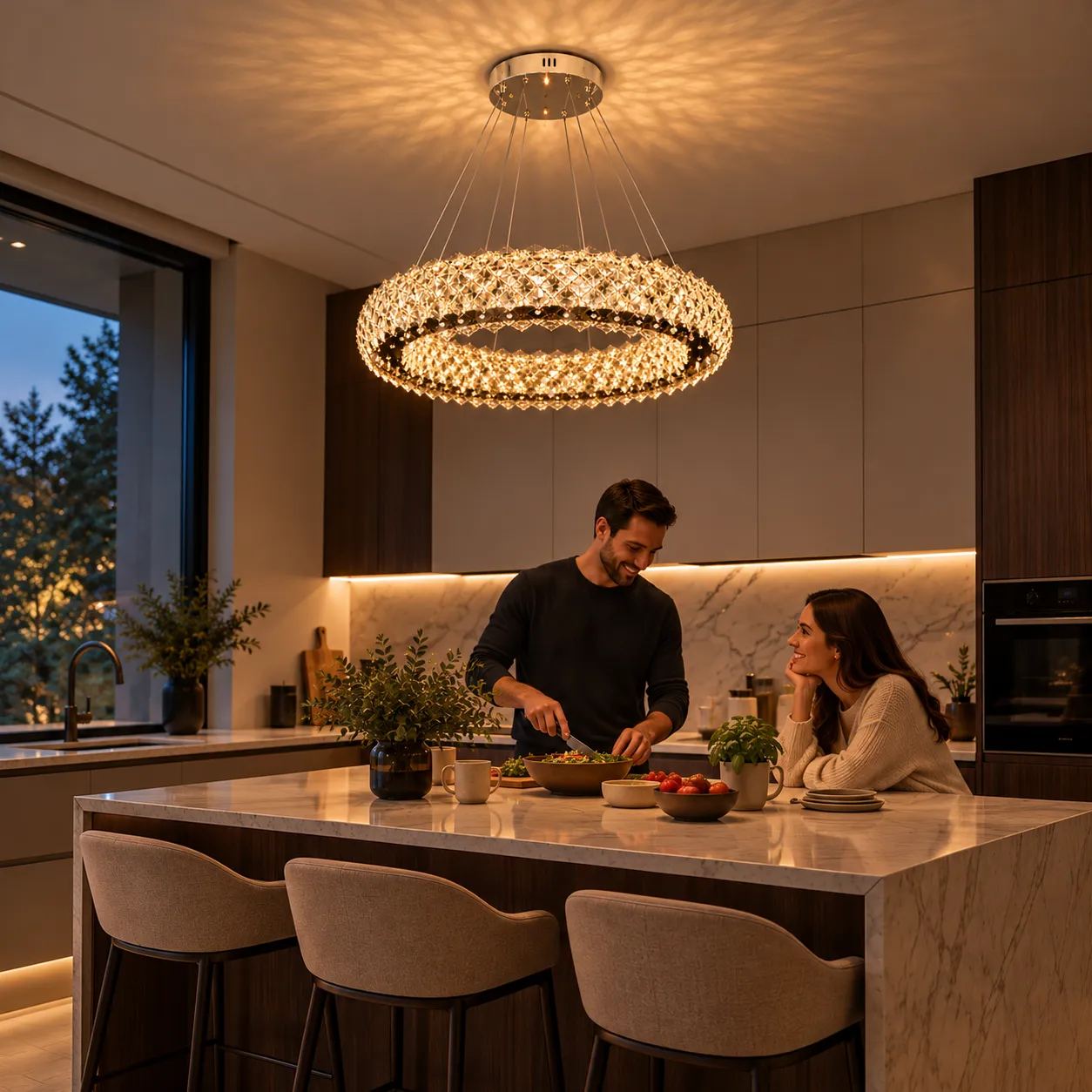 Alessandro Design Kalto Eleganza candelabru cristal crom 106W