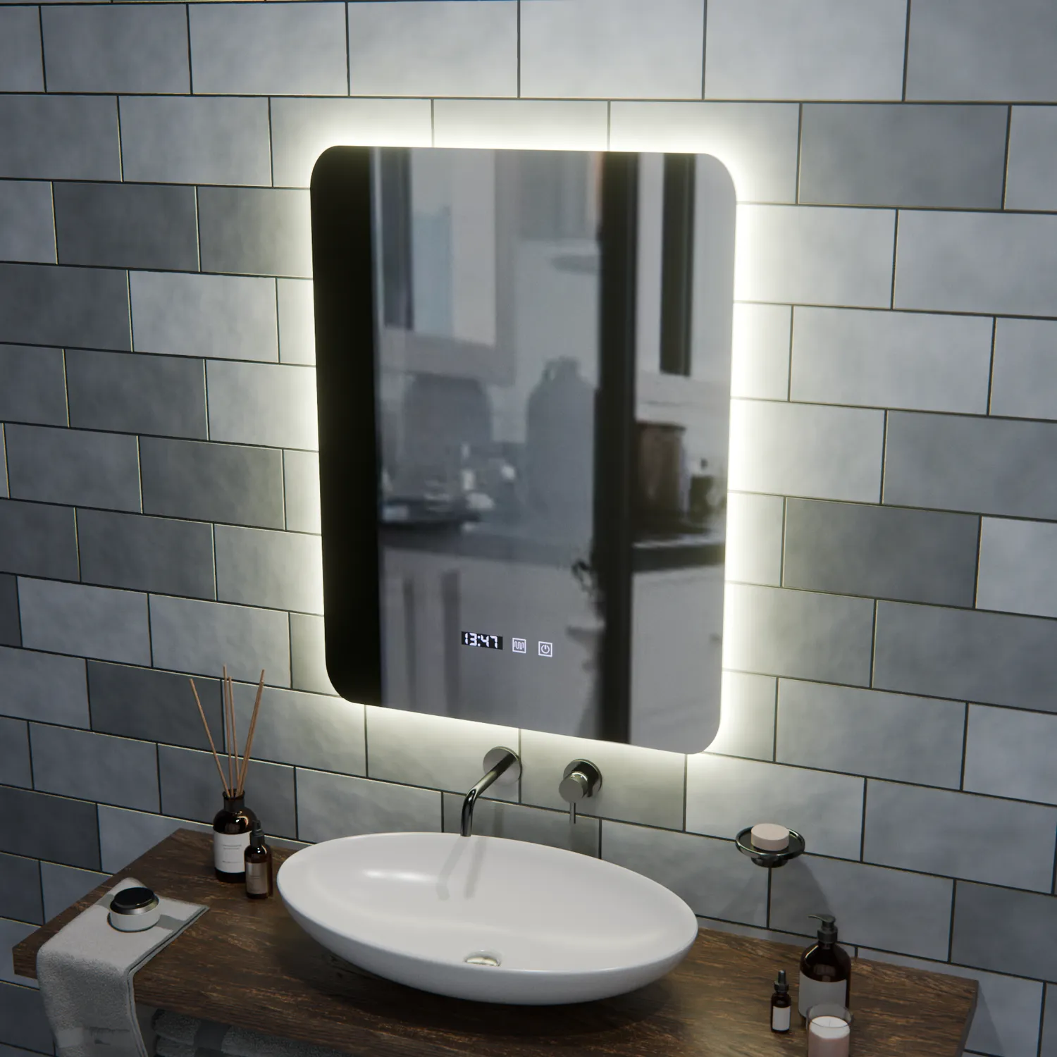 Alessandro Design ARTAR Touch oglinda LED 60x80cm cu dezaburire