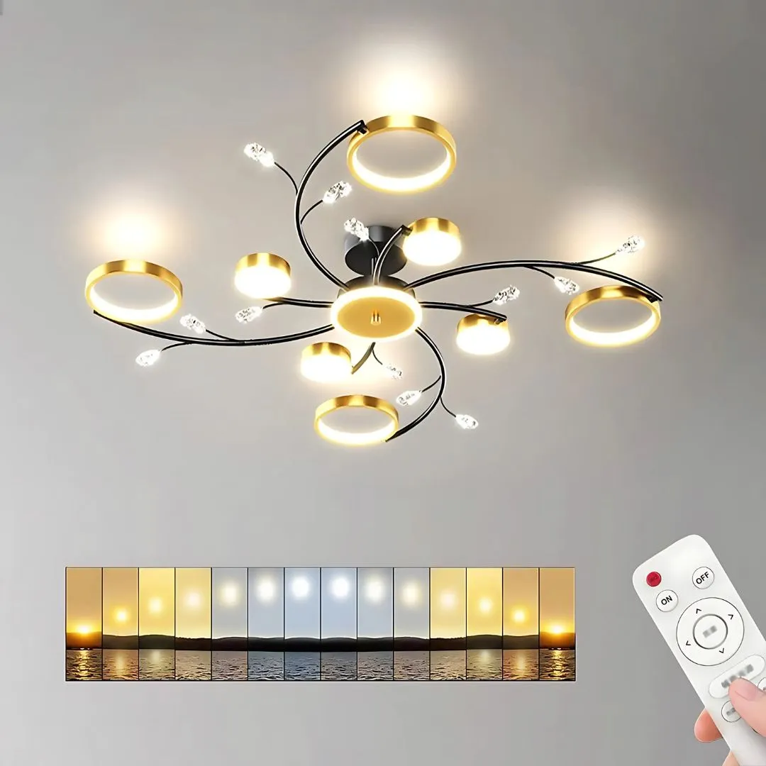 Alessandro Design Karina Lustra LED Aurie 65W cu Telecomanda