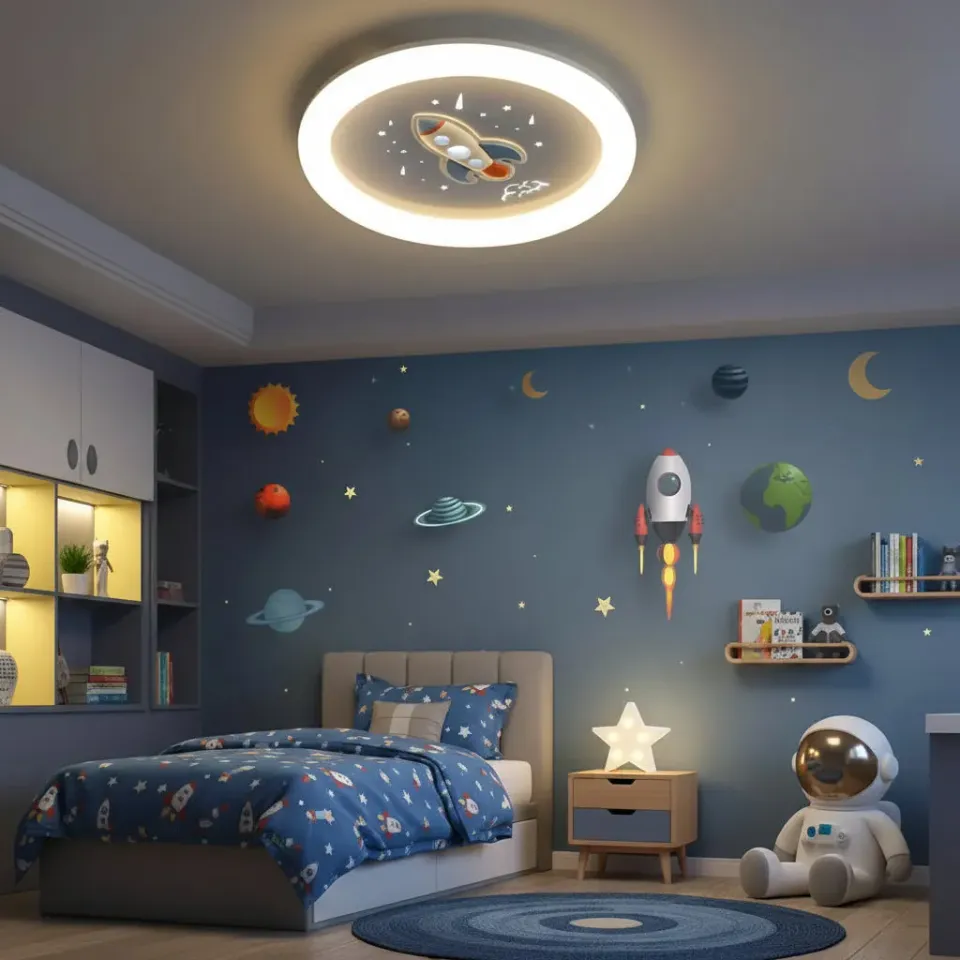 Alessandro Design ROCKET lustra LED alba 49W 49cm copii