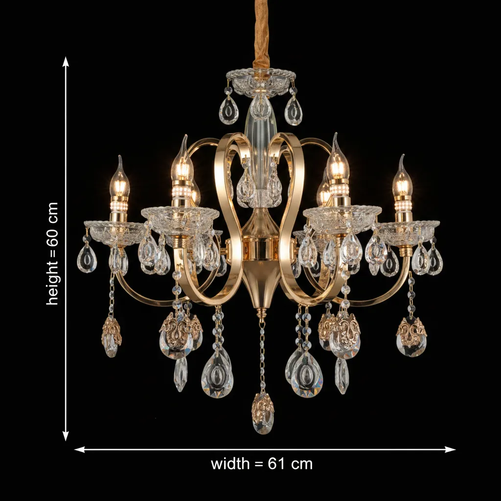 Alessandro Design PSE Magno candelabru cristal auriu E14