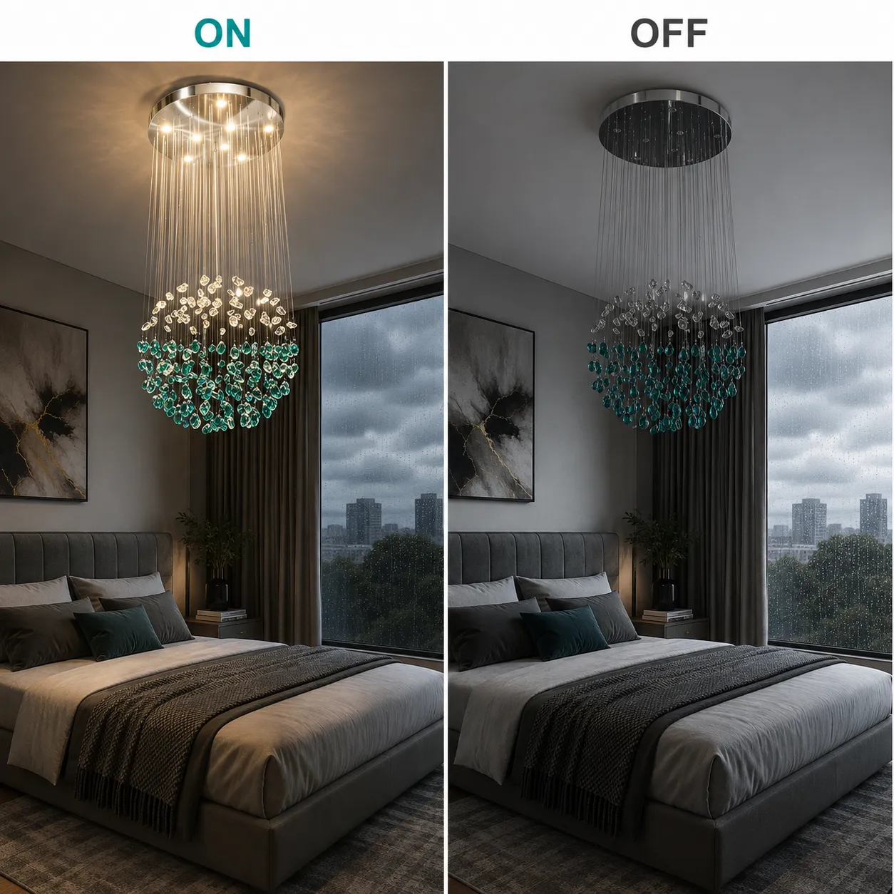 Alessandro Design OSKEMEN Magno candelabru LED verde 56W