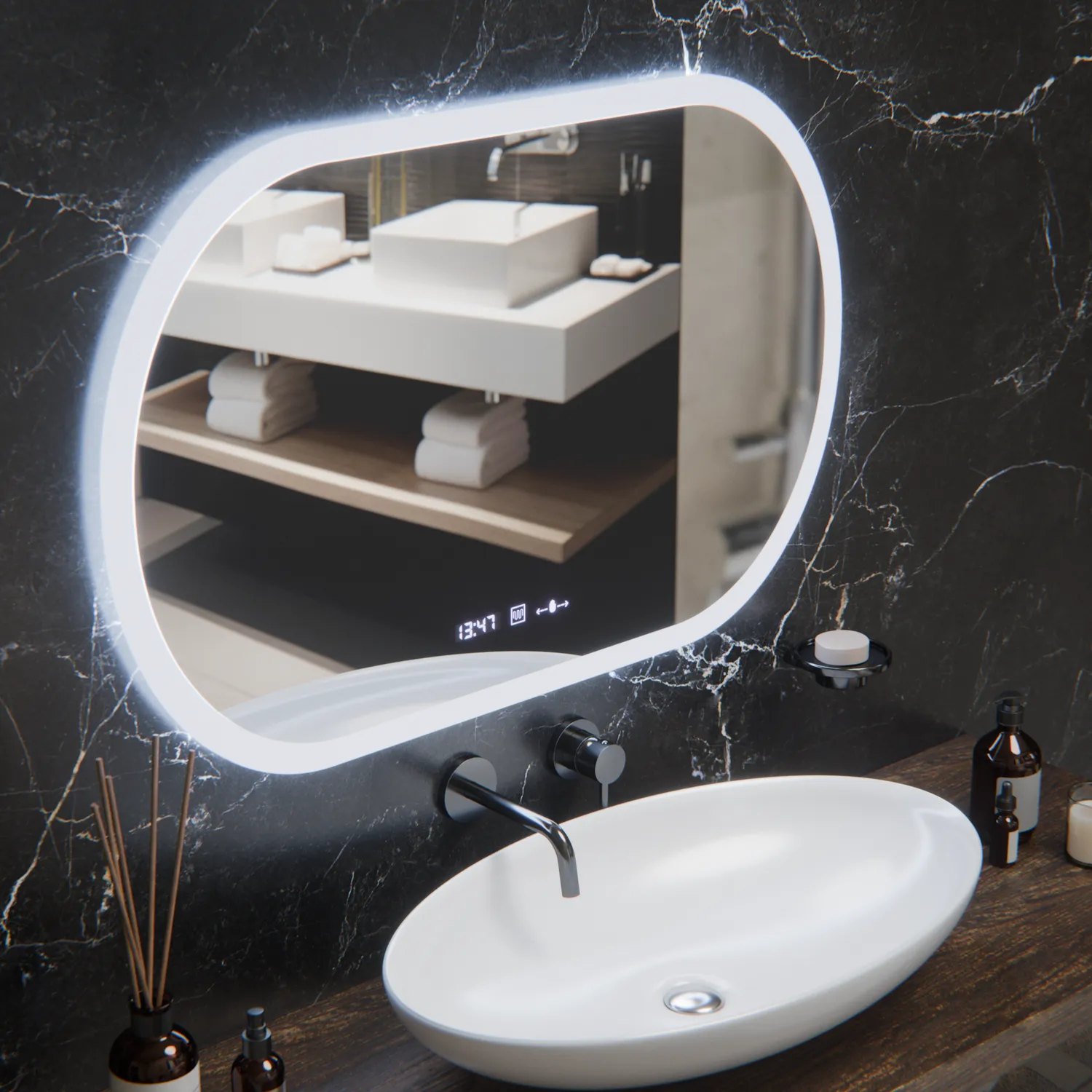 Alessandro Design Altera Marcello oglinda LED 80x50 antiaburire