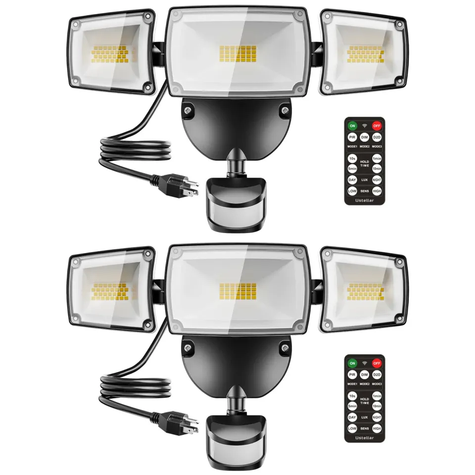 Ustellar 55W proiector LED priza senzor miscare 2 bucati