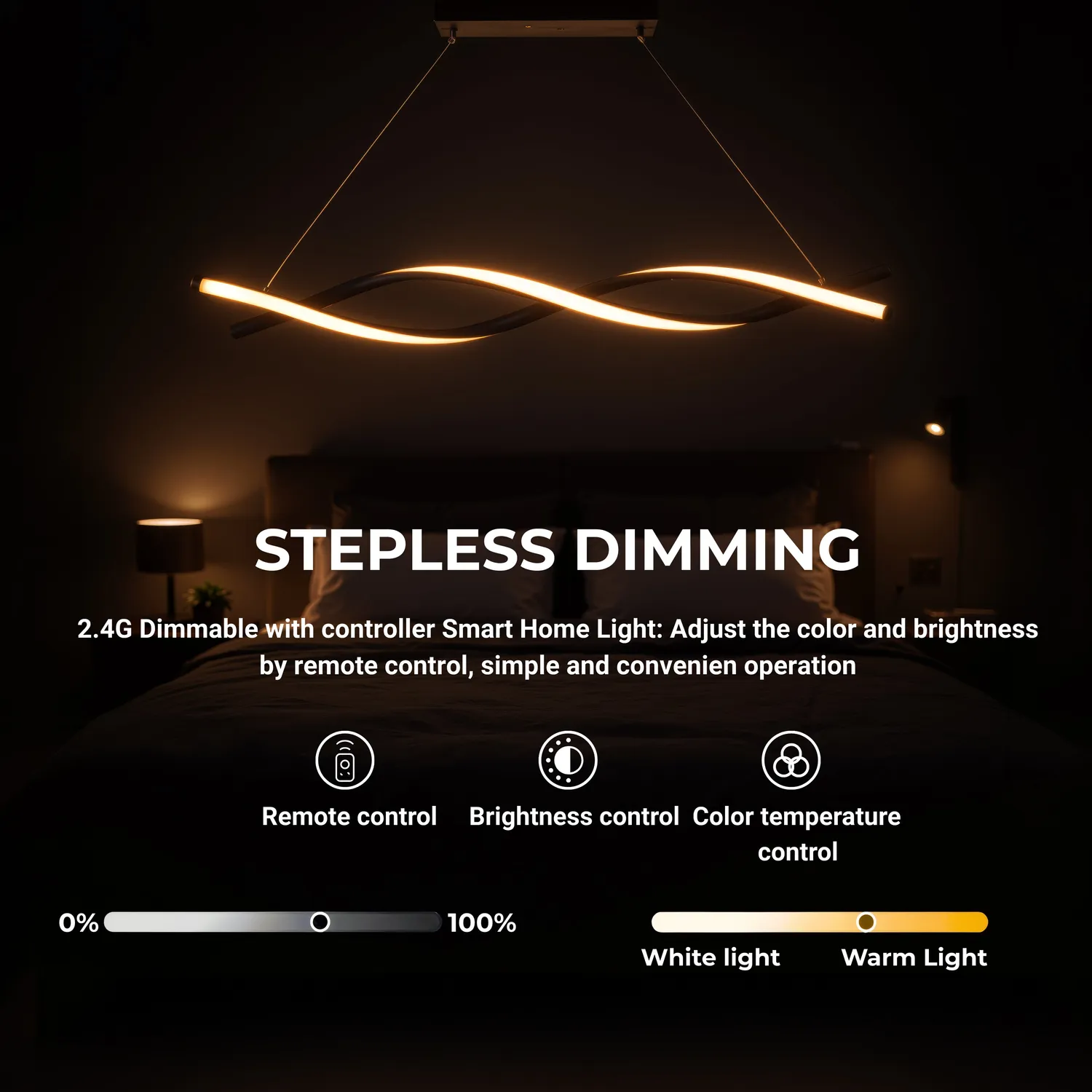 Alessandro Design Flux lustra LED neagra 27W dimabila