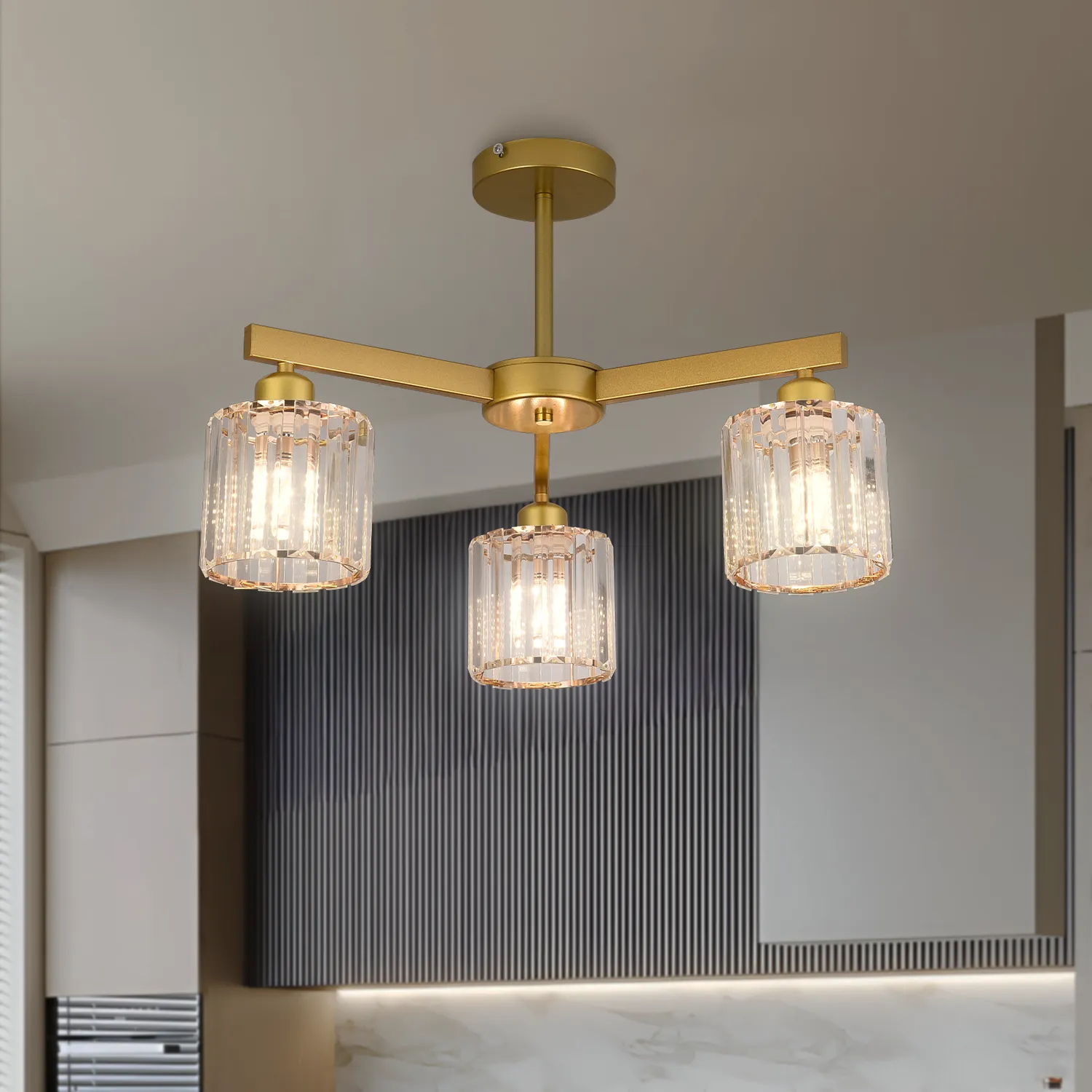 Alessandro Design LC110/3GD candelabru cristal auriu 3xE27