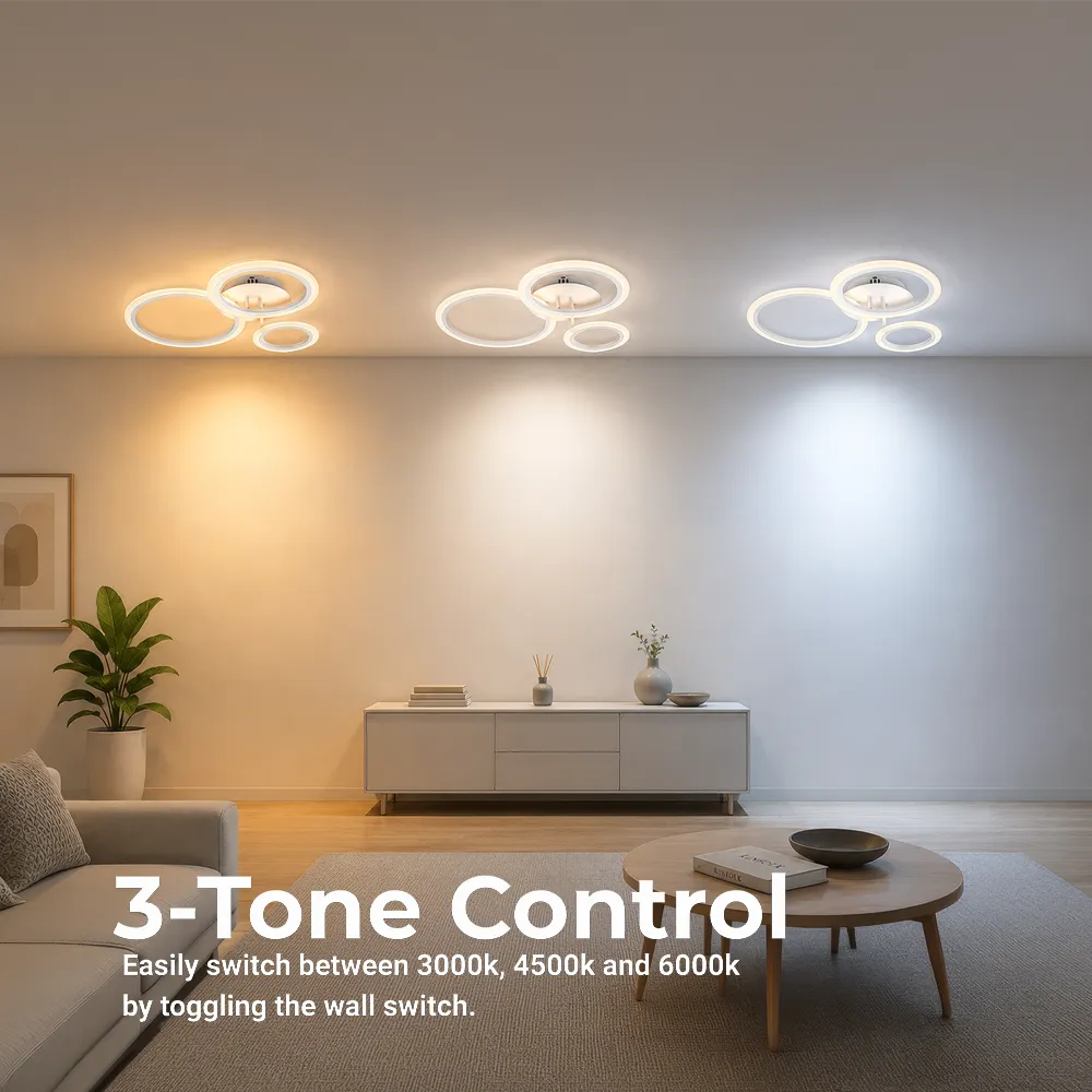 Alessandro Design BETTY 40W lustra LED alba 3 cercuri
