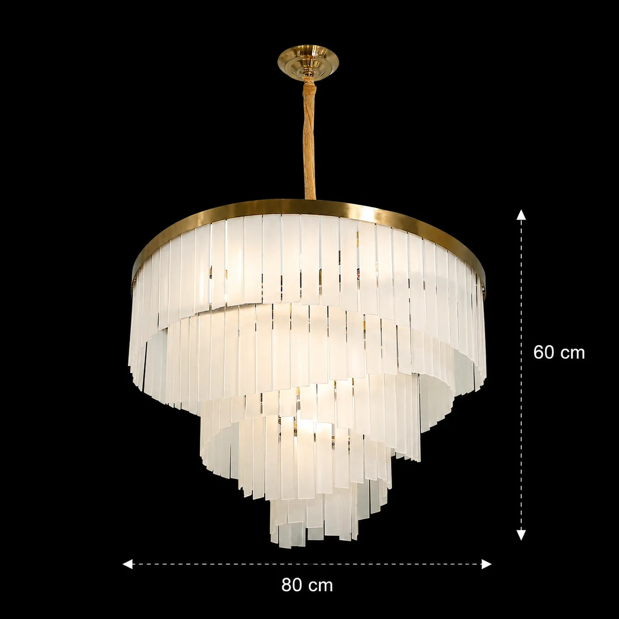 Alessandro Design MUNTEAN Regalis candelabru cristal auriu 80cm