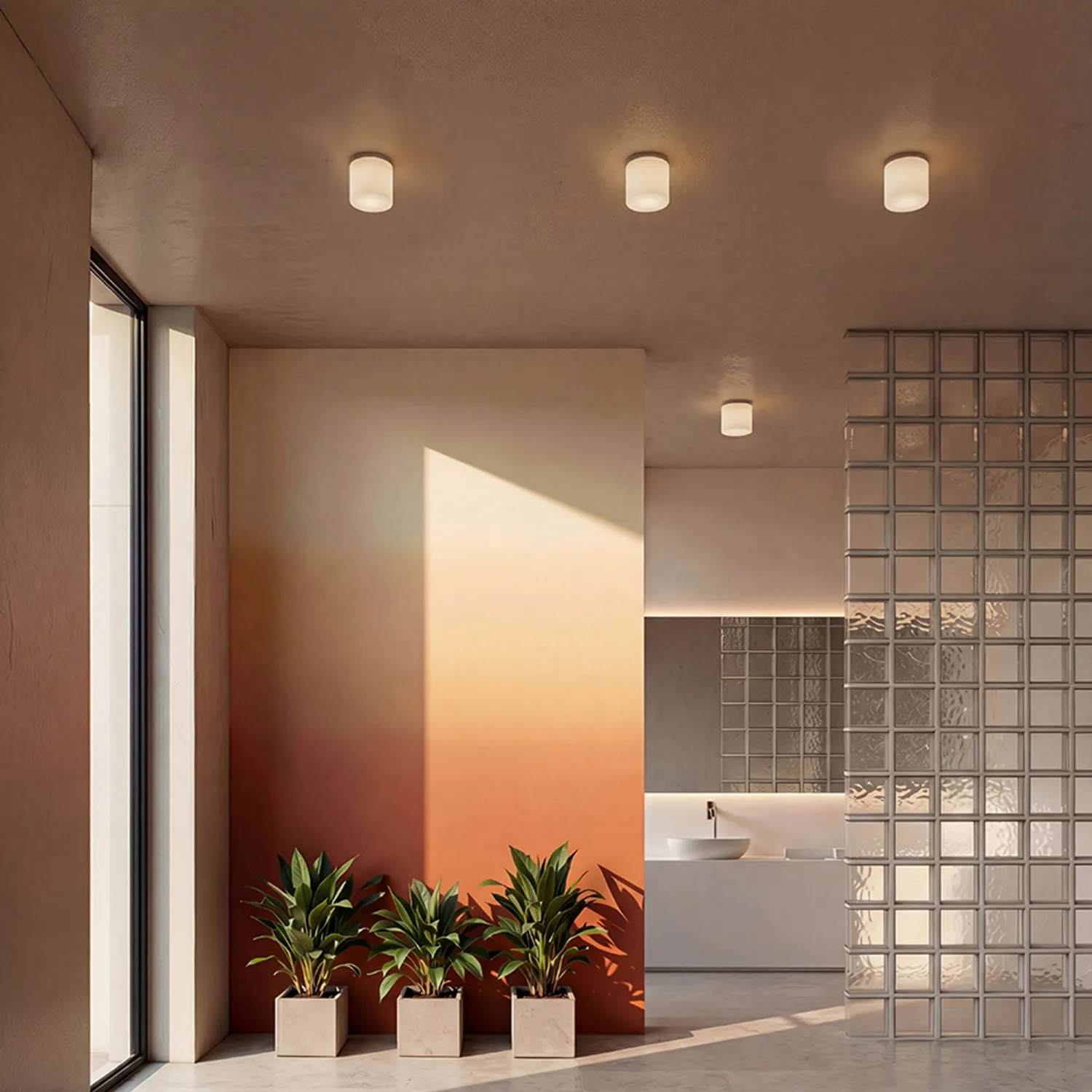 Rendl Light Studio Arana R 17 plafoniera baie crom opal