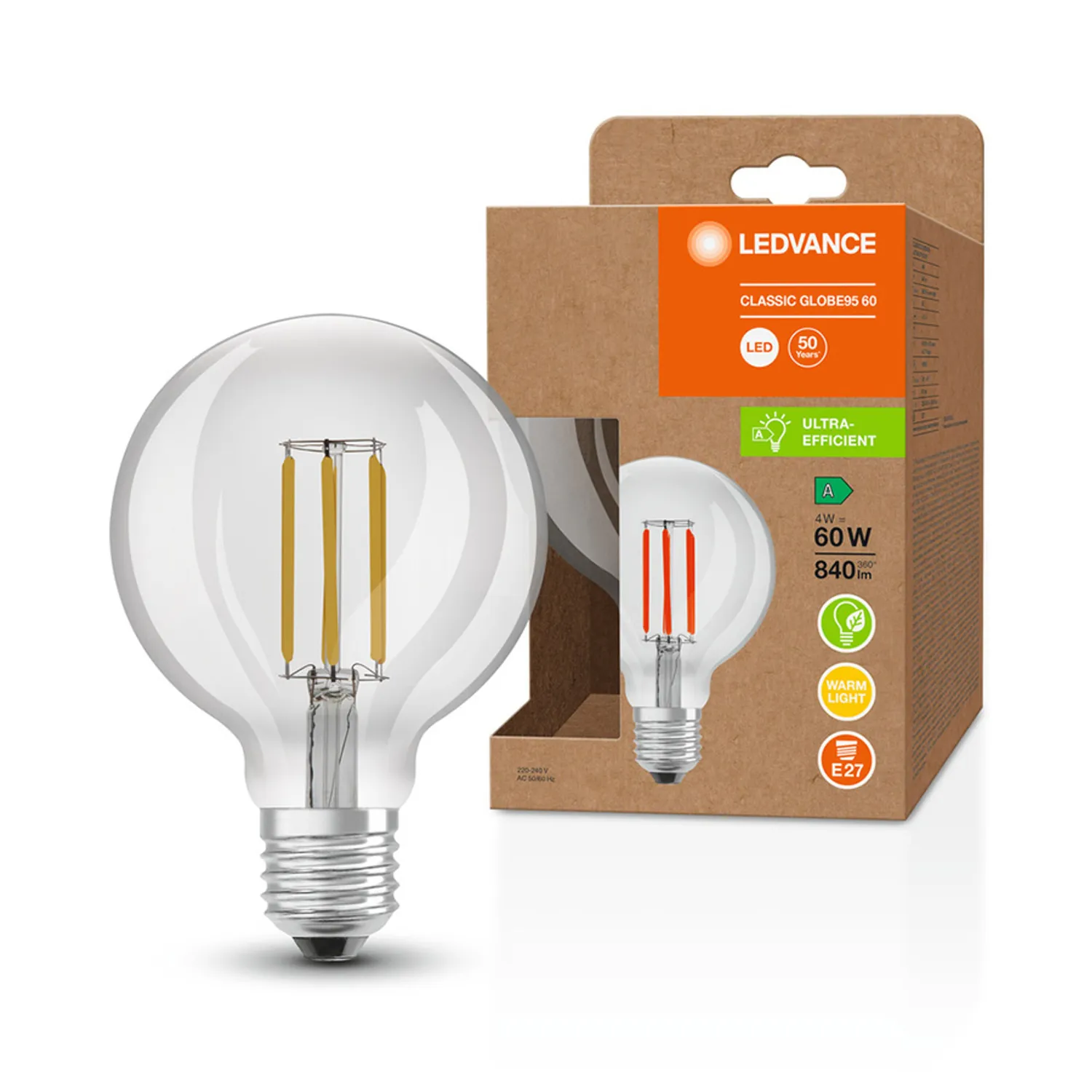 Rendl Ultra Economy bec LED Glob 95 opal 210lm/W