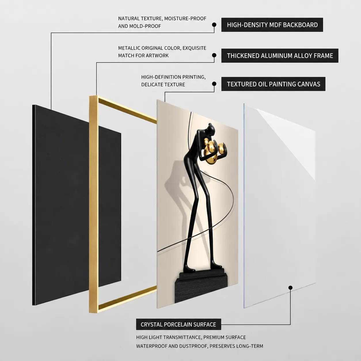Alessandro Design Dance of Spheres tablou LED 60x120cm 24W