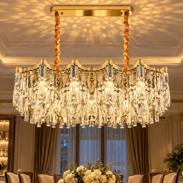 Alessandro Design Vetra Supremo 15xE14 candelabru cristal auriu