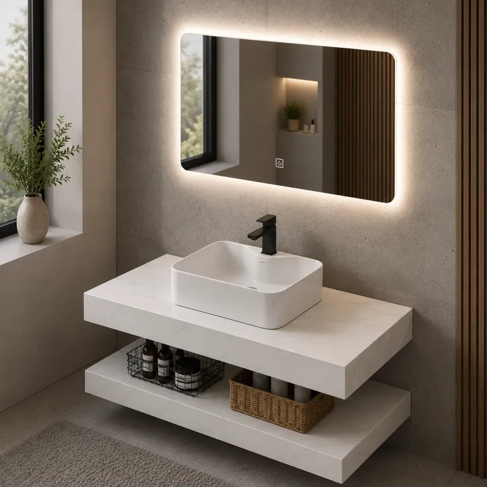 Alessandro Design Auro set mobilier baie 60cm alb 3 piese
