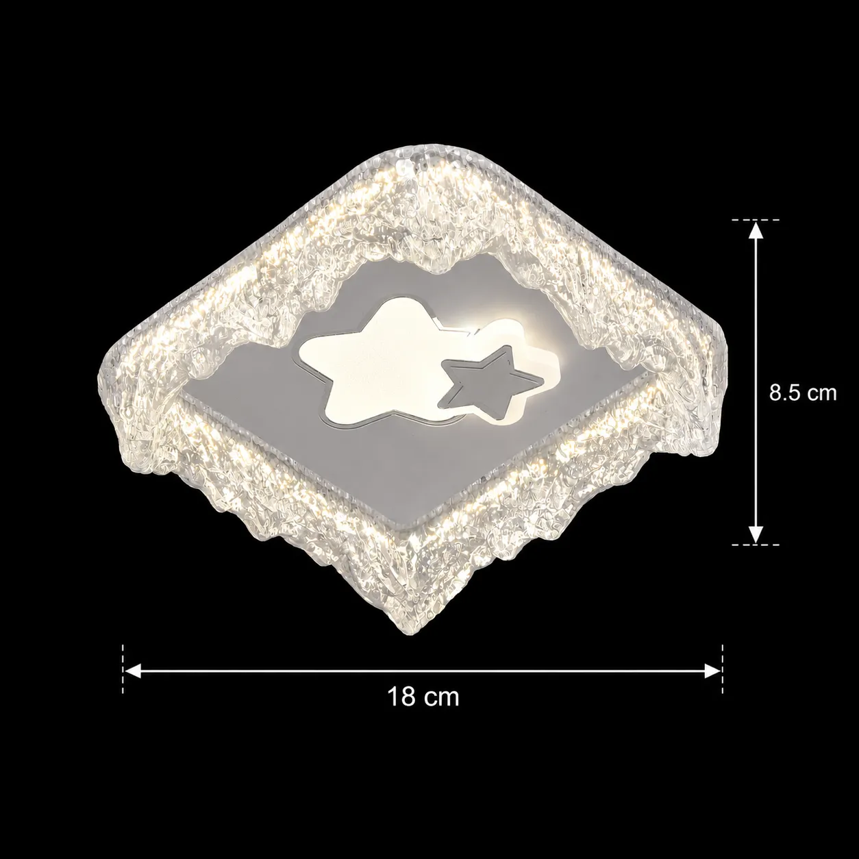 Alessandro Design Ice Petito lustra LED alba 22W 18x18cm
