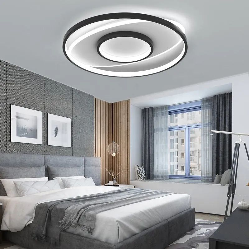 Alessandro Design Figurato lustra LED 63W neagra dimabila