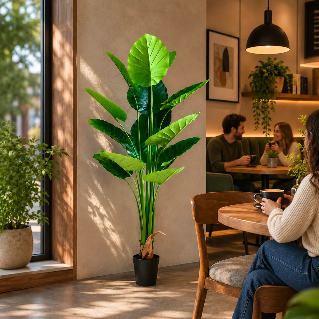 Alessandro Design Strelitzia planta artificiala verde 180cm 15 frunze