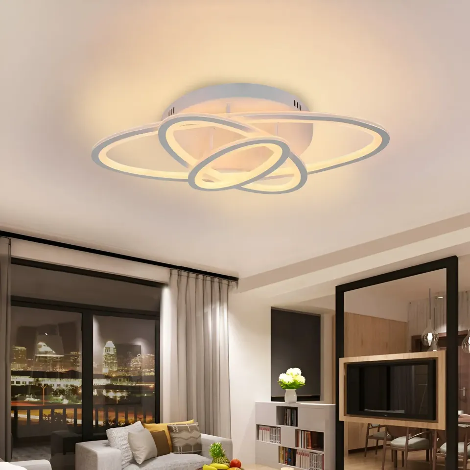 Alessandro Design Tiana 78W lustra LED alba 3 elipse
