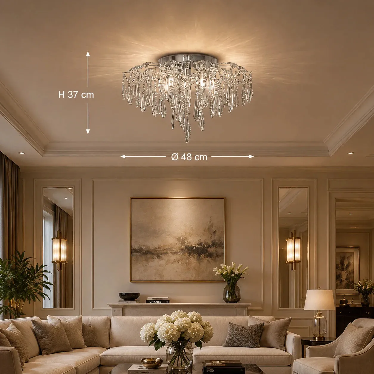 Alessandro Design LUMIRA Eleganza candelabru cristal 48cm