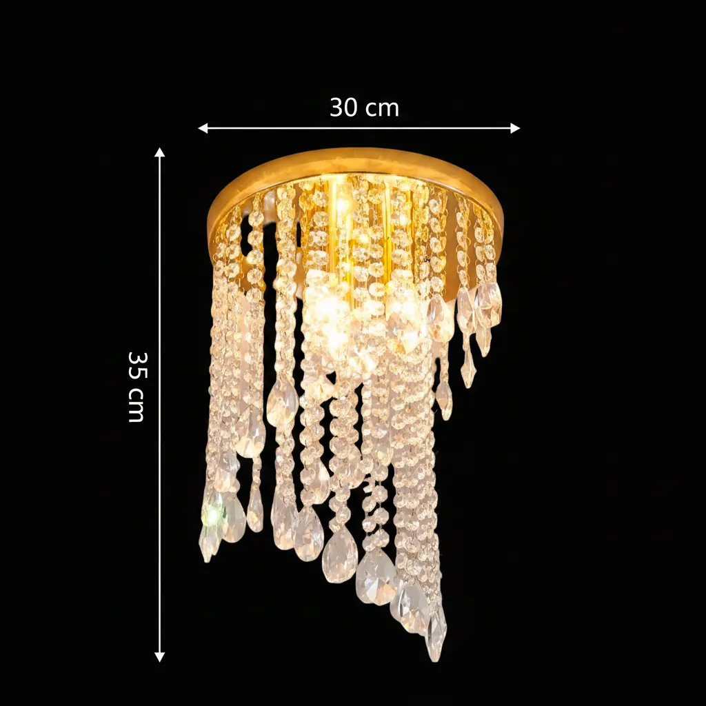 Alessandro Design Linderhof Petito lustra cristal 2xE14 aurie