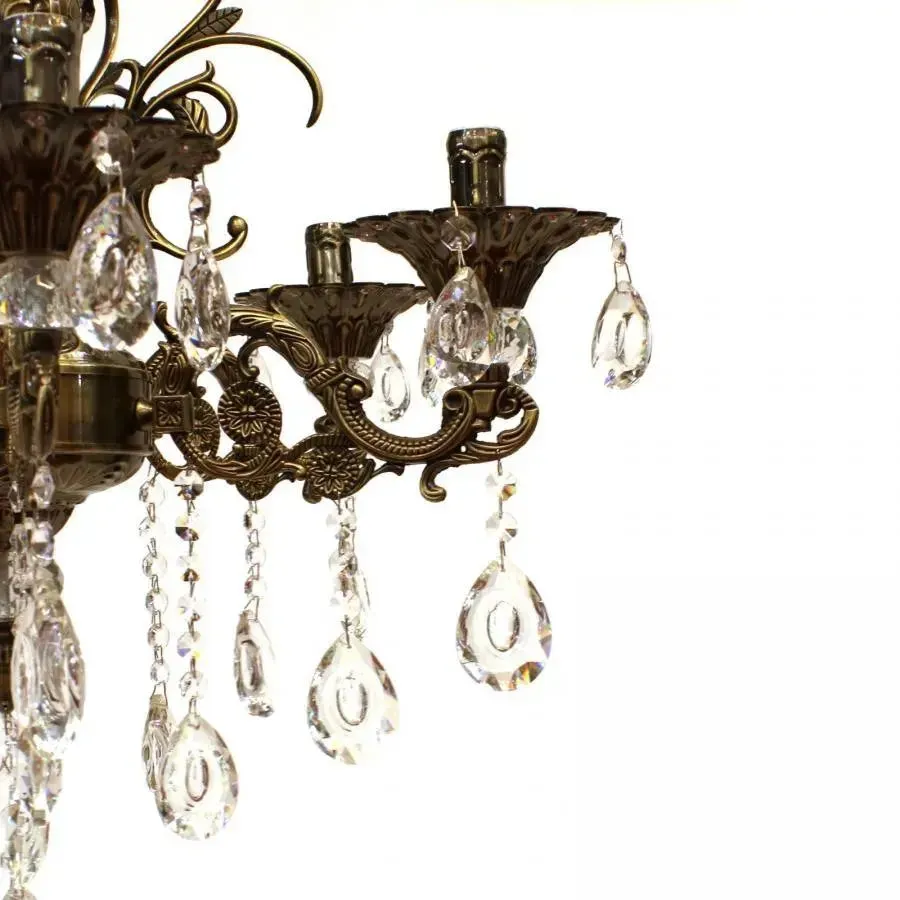 Alessandro Design SANSSOUCI Magno candelabru cristal 62 cm alamă