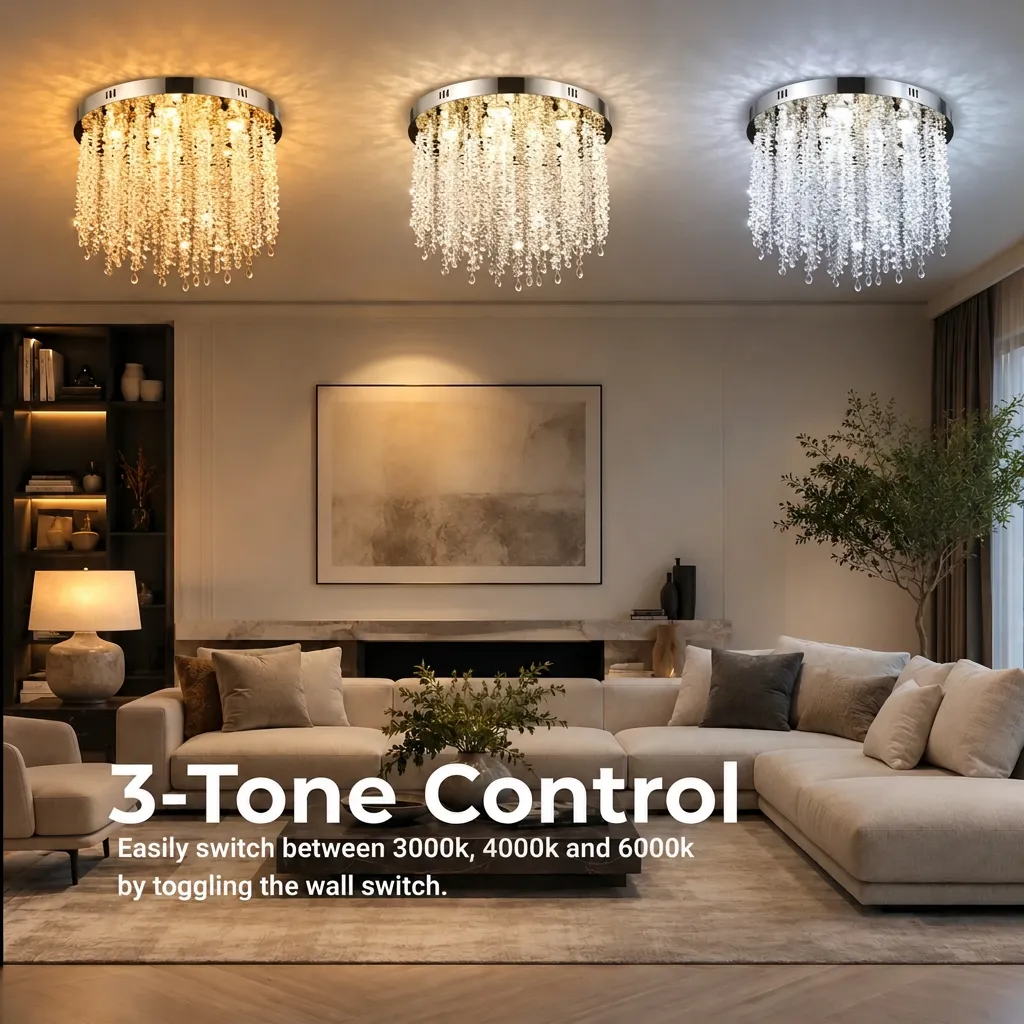 Alessandro Design LLC215/550WH candelabru cristal LED auriu 29W