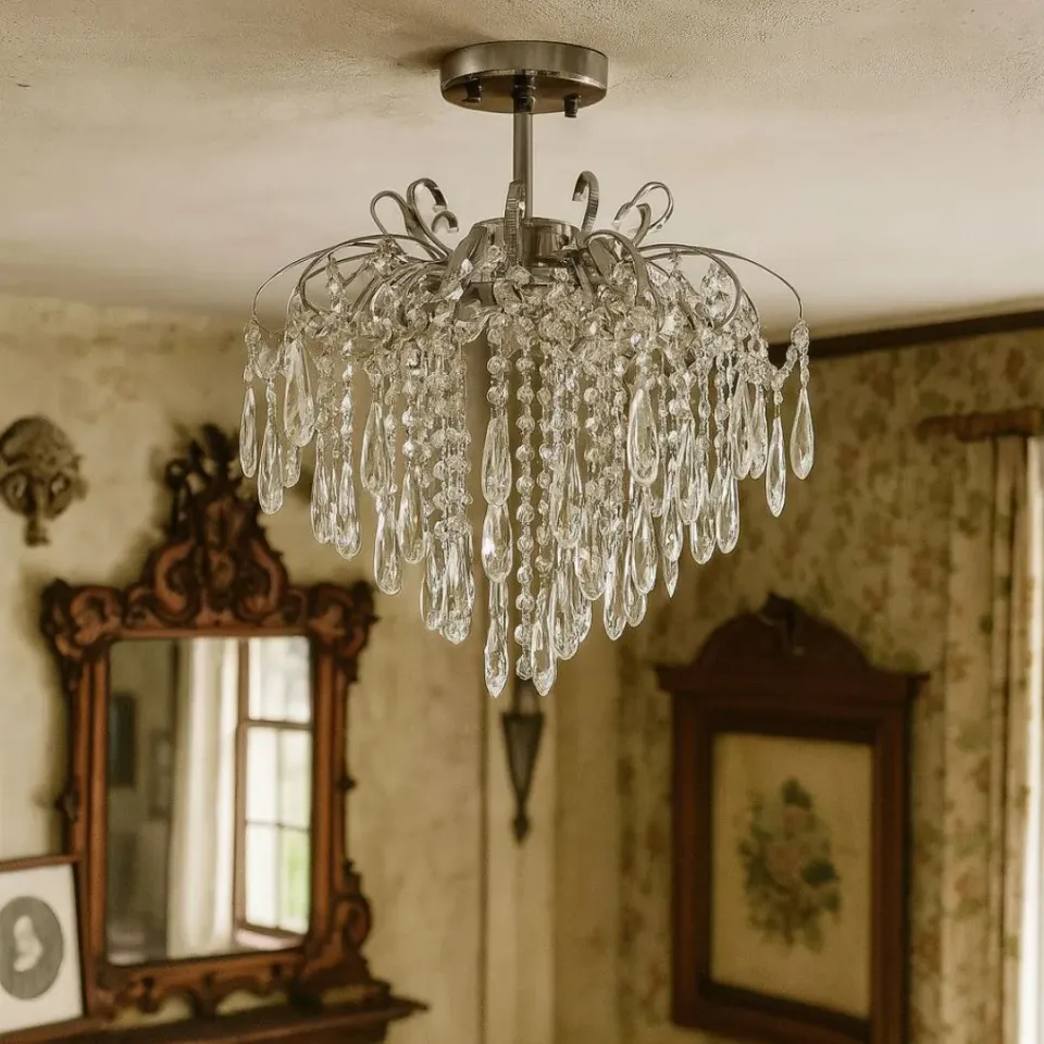 Alessandro Design Edinburgh Eleganza candelabru cristal crom 5xE27