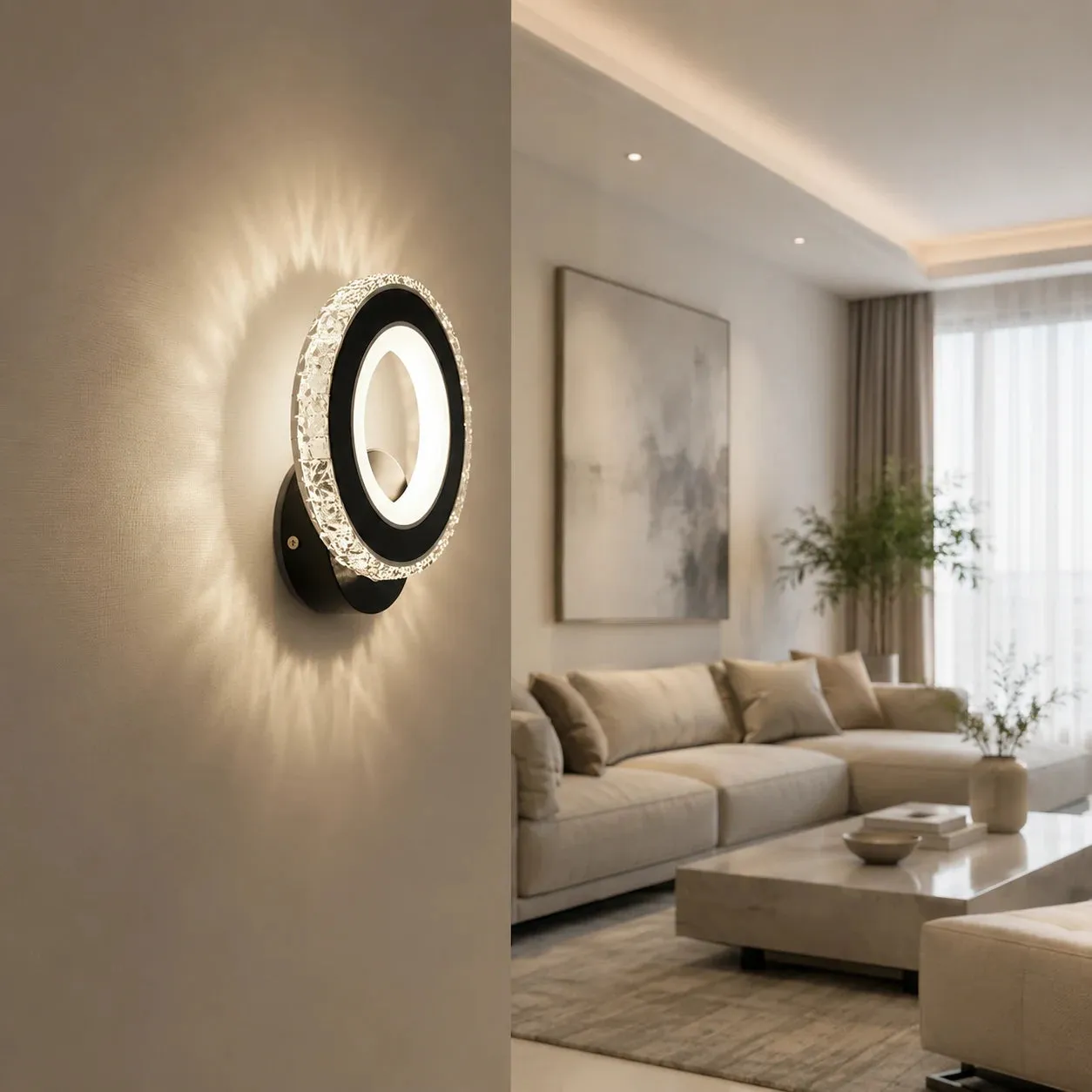 Alessandro Design Nova Rotonda aplică LED 16W neagră