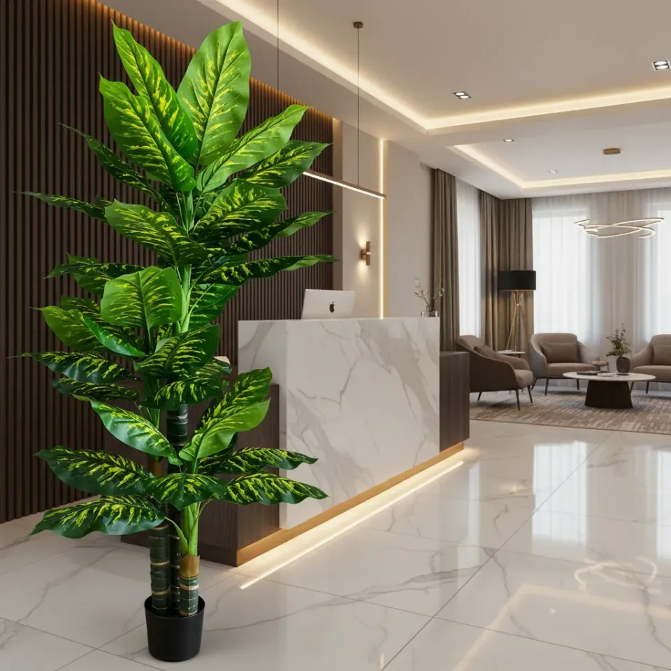 Alessandro Design Dieffenbachia plantă artificială 190 cm verde