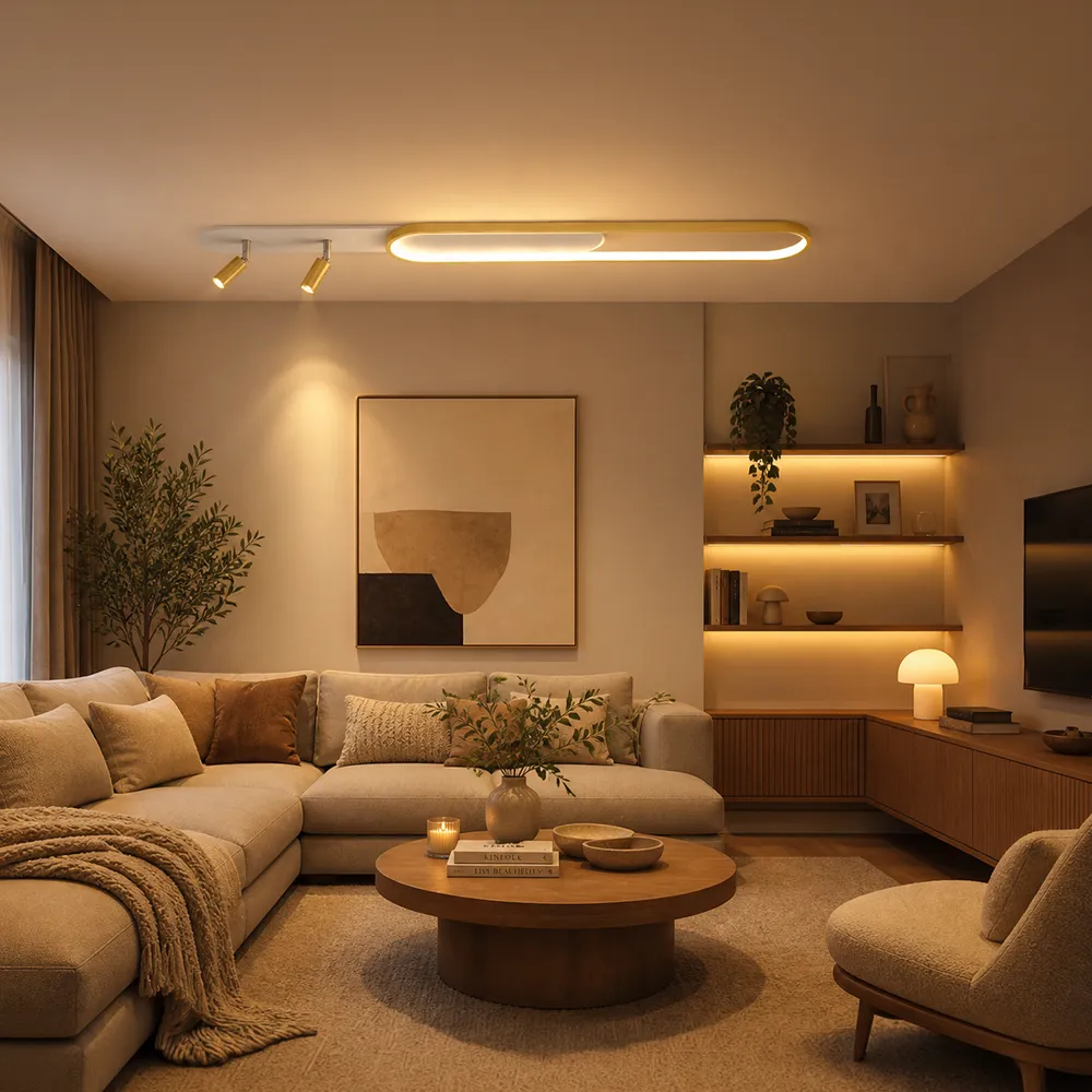 Alessandro Design Fisso Camilla lustra LED 66W auriu reglabila