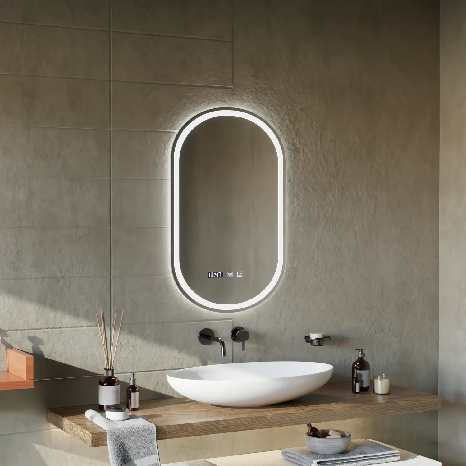 Alessandro Design Onira oglinda LED touch 50x80 cm dezaburire