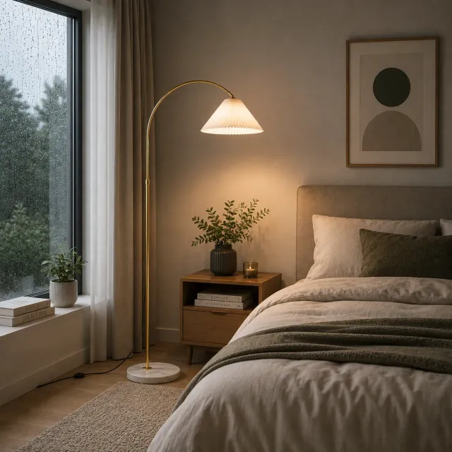 Alessandro Design Turkestan lampadar E27 alb-auriu metal