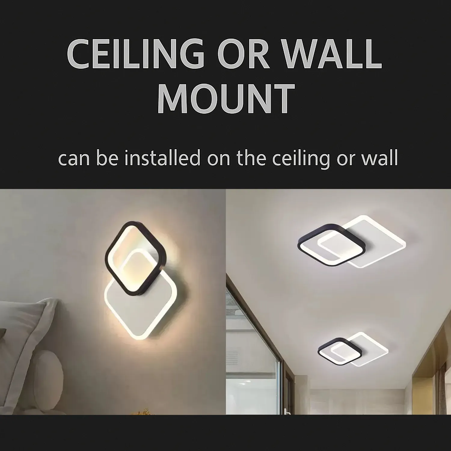 Alessandro Design Marcelo lustra LED 30W negru-alb 3 culori