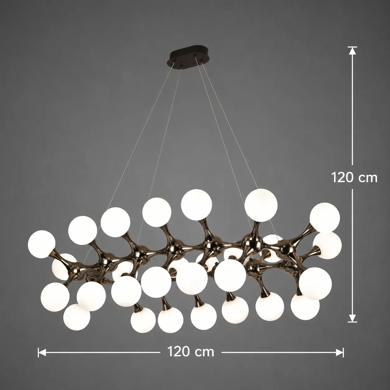 Alessandro Design Elektra Grande lustra aurie 20xG9 120cm