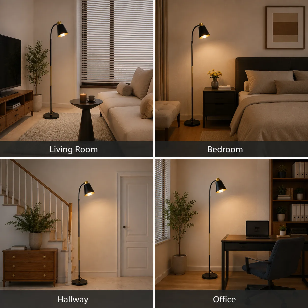 Alessandro Design Temirtau lampadar E27 negru 140cm