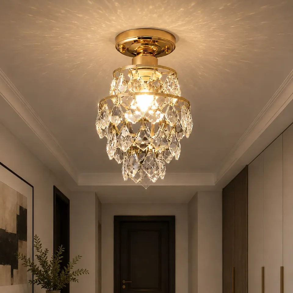 Alessandro Design Ezzelin lustra cristal 1xE27 aurie