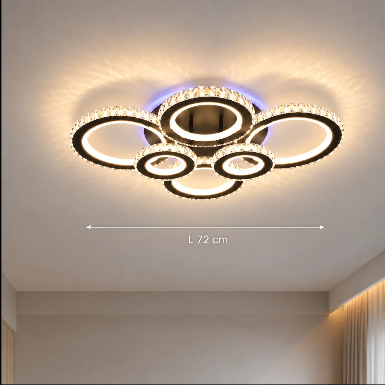 Alessandro Design Nova Rotonda lustra LED 145W 6 cercuri negru