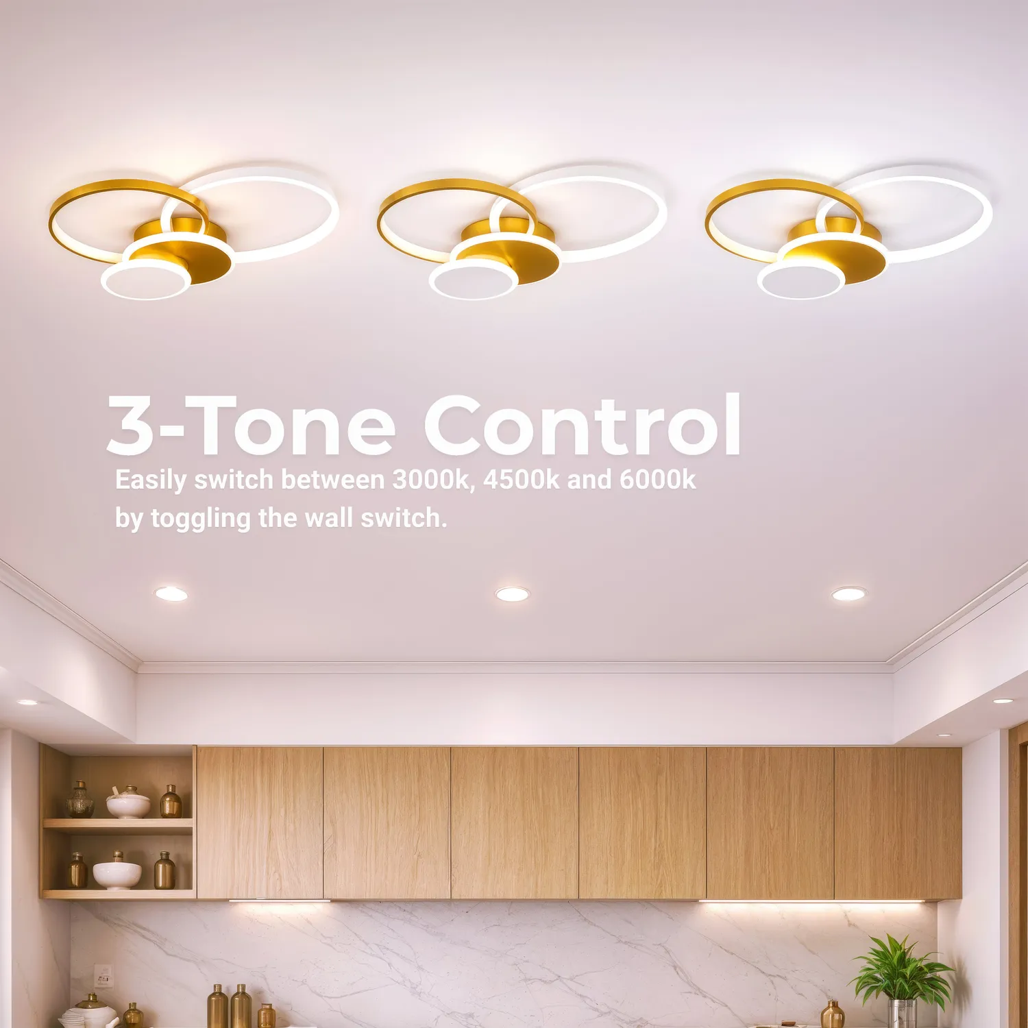 Alessandro Design KILLIAN 80W lustra LED aurie telecomanda