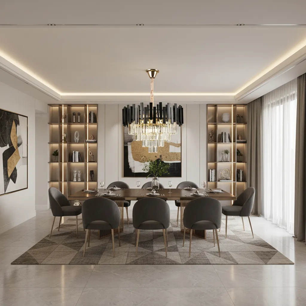 Alessandro Design Blois Eleganza 8xE14 candelabru cristal negru