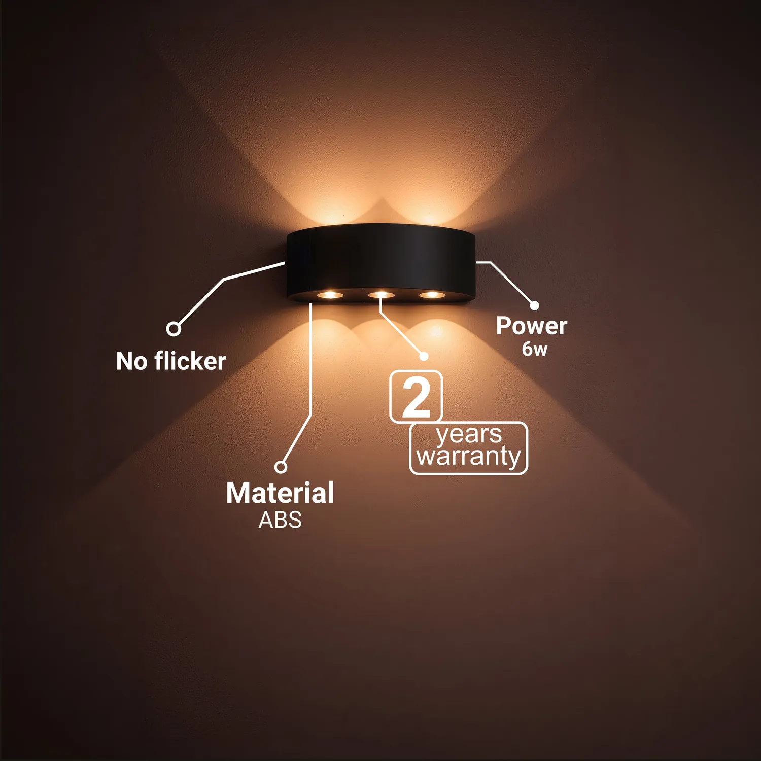 Alessandro Design Ellis aplica LED exterior neagra lumina calda