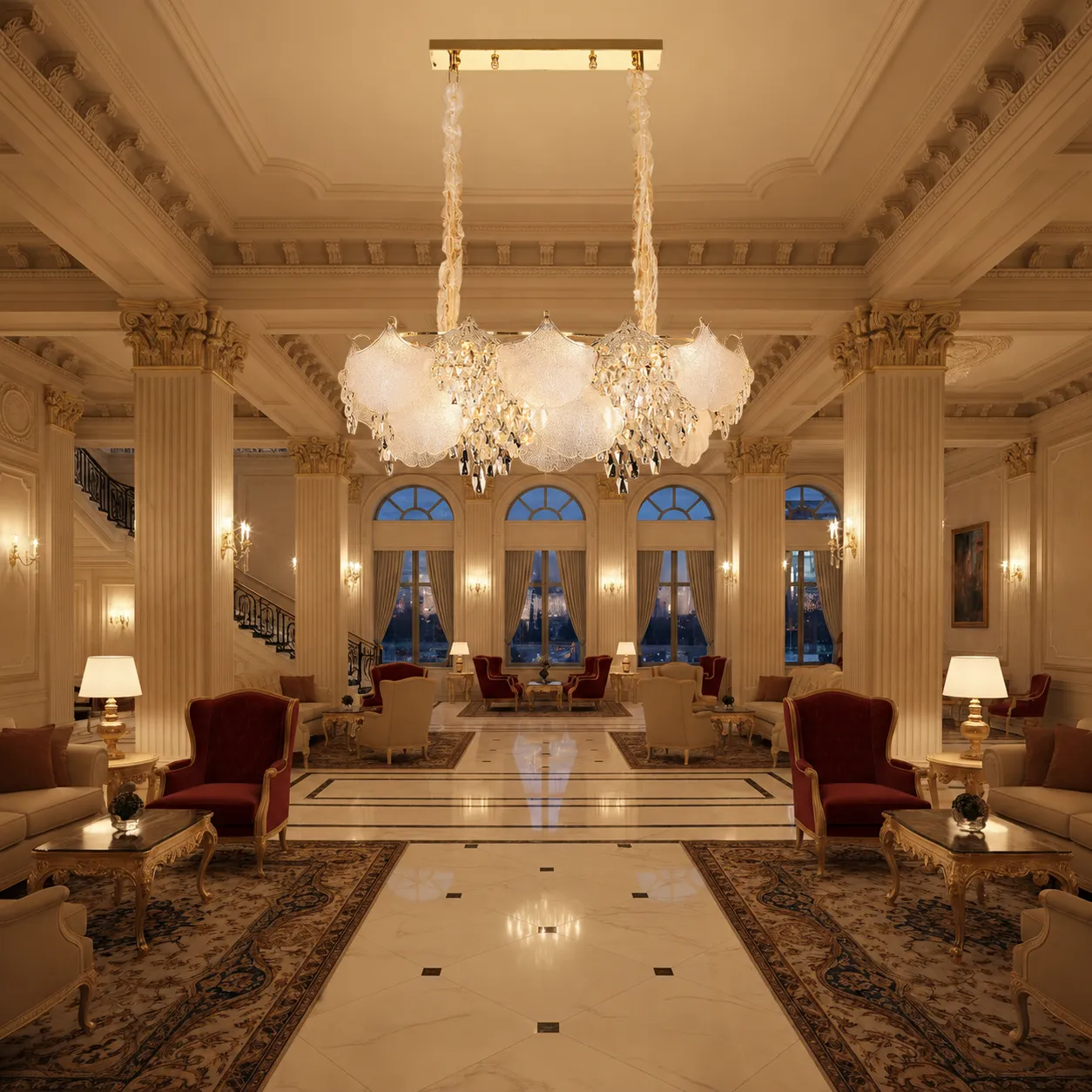 Alessandro Design Luxe Supremo candelabru cristal 11xE14 auriu