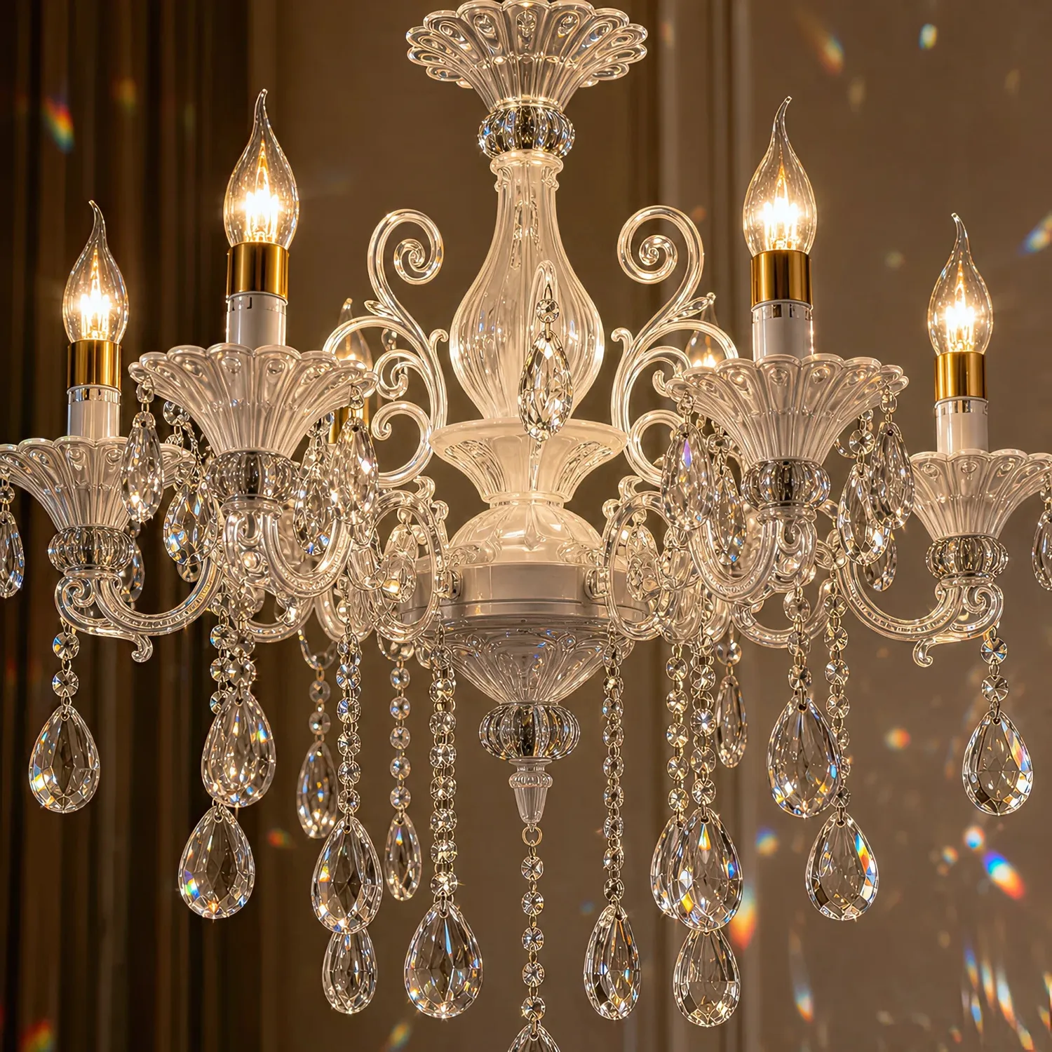Alessandro Design Sanssouci candelabru cristal 6xE14 argintiu