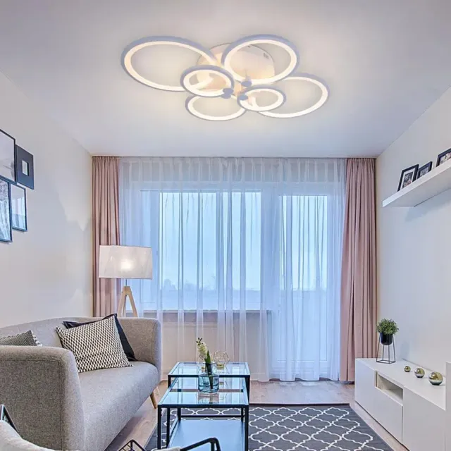 Alessandro Design ALANI lustră LED 168W albă 6 cercuri dimabilă