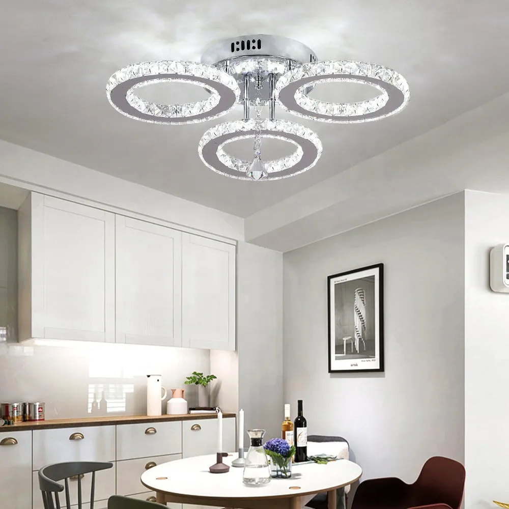 Alessandro Design Alanubis lustra LED 40W crom 3 cercuri dimabila