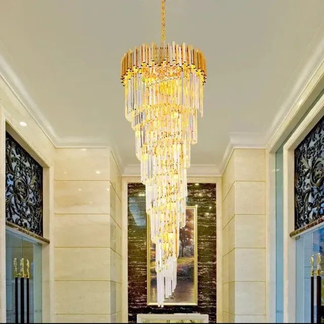 Candelabru cristal Alessandro Design CC110/600x1800GD auriu 28xE14