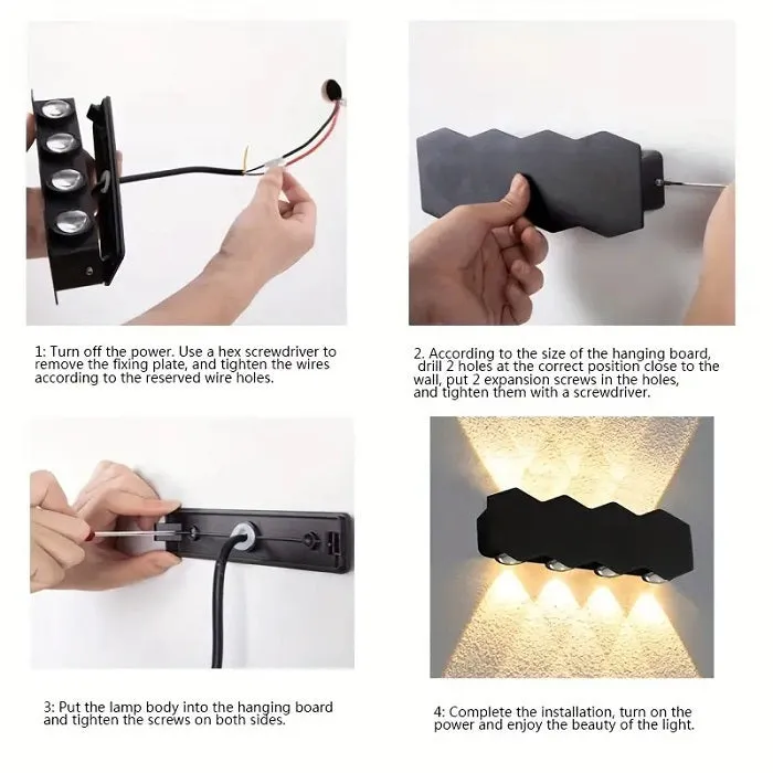 Alessandro Design AX231 aplica LED exterior neagra 16W