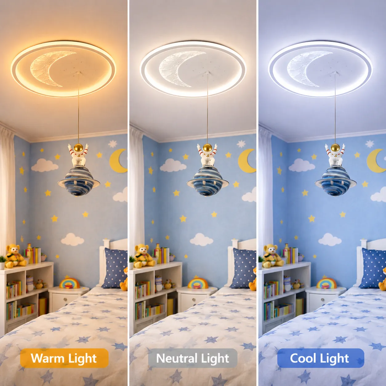 Alessandro Design Astronaut lustra LED 80W alba copii