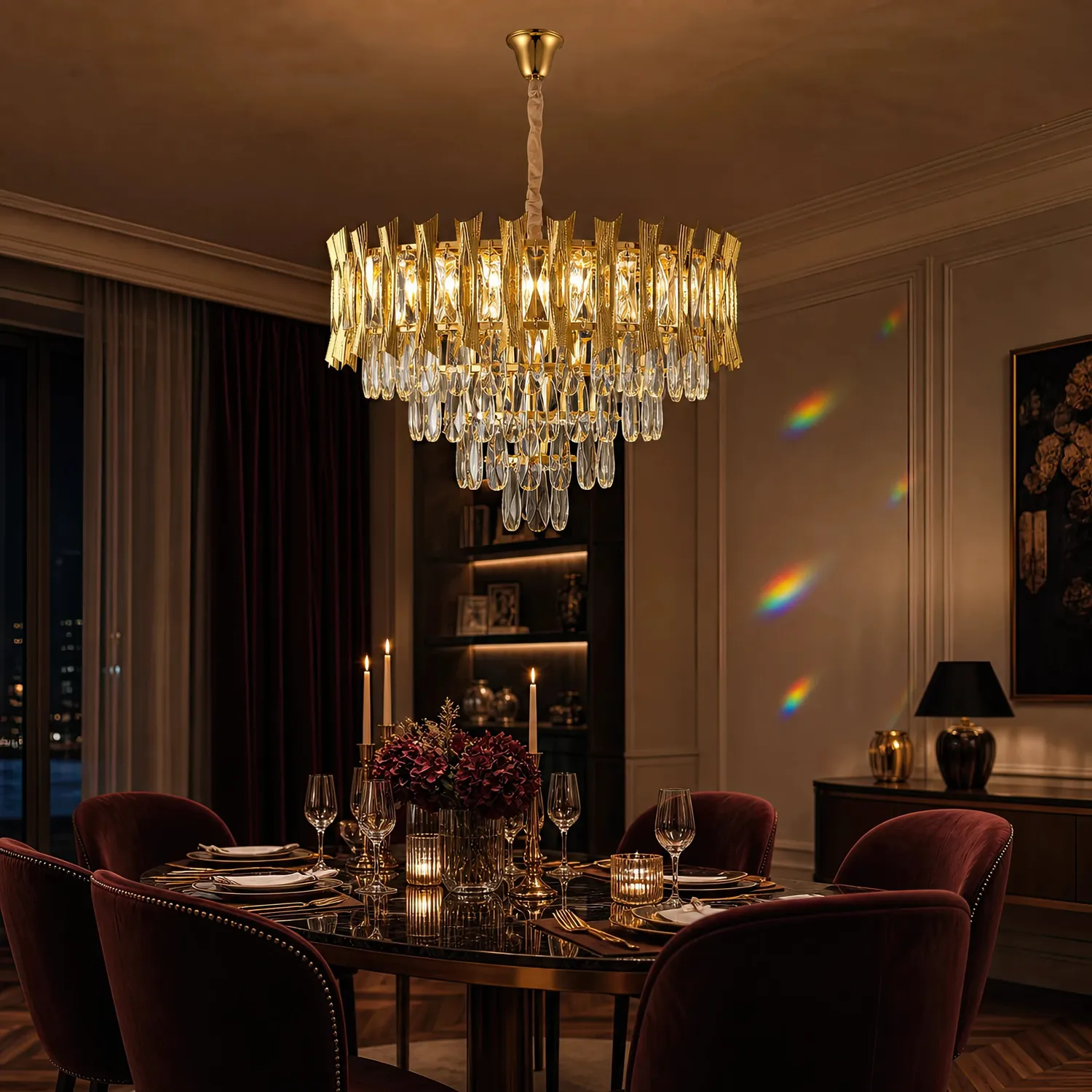 Alessandro Design Hampton Elegance candelabru 8xE14 auriu