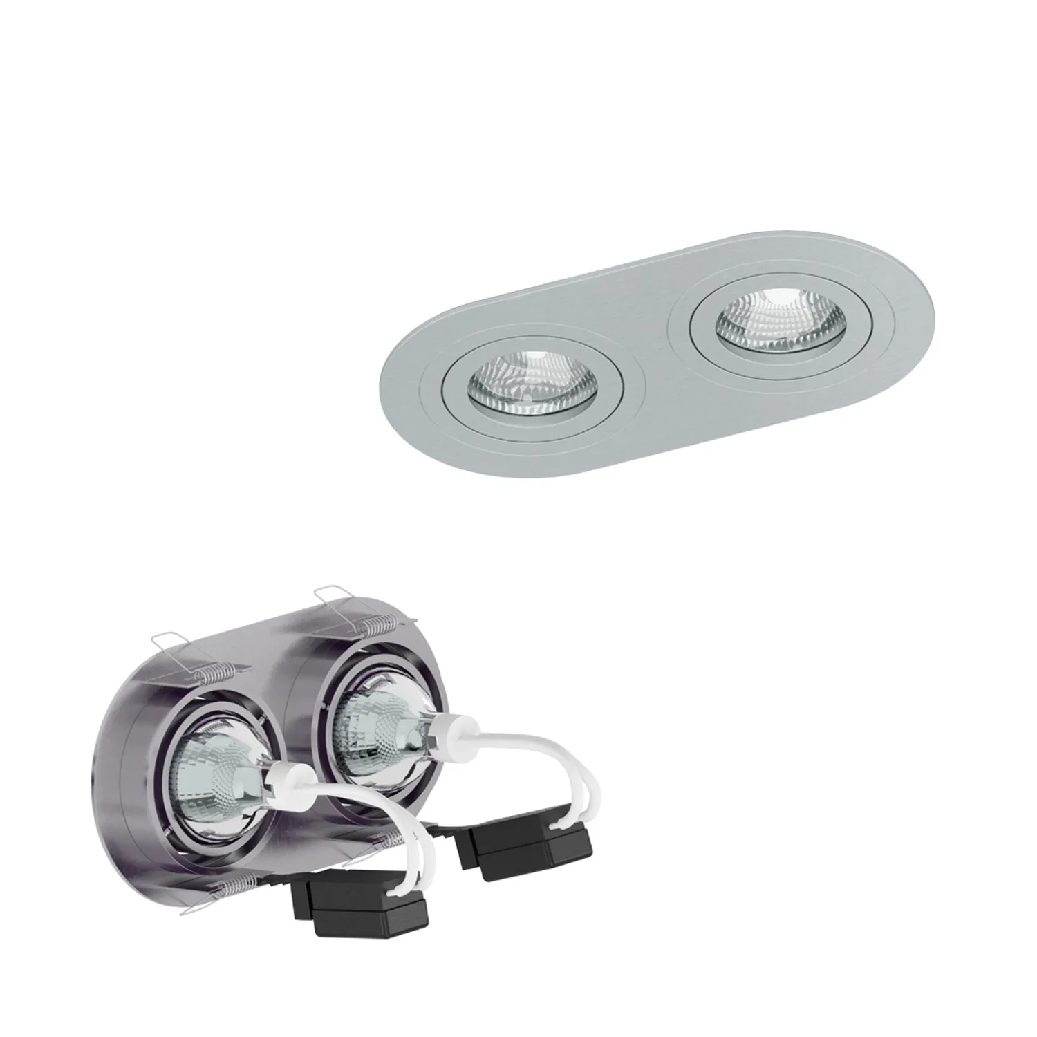 Rendl Bizz II spot încastrat rigips aluminiu orientabil