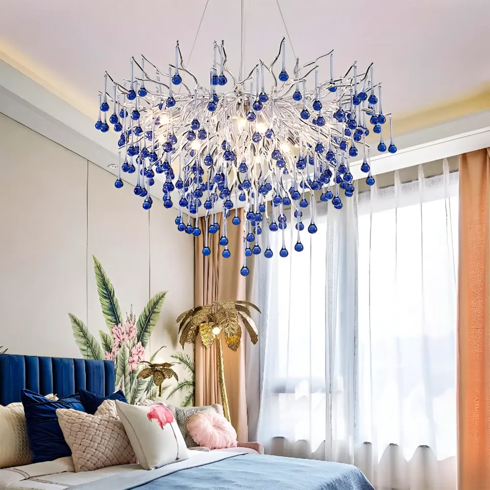 Alessandro Design CC335/400CH candelabru 40cm crom albastru